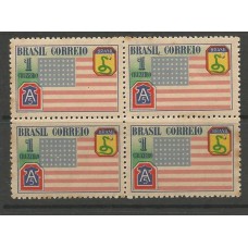 C-208A -  FEB Quadra com 1 selos com 49 Estrelas