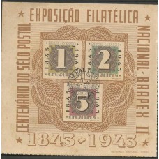 Bloco 009 - Ano 1943. Bloco com carimbo.