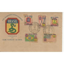 Brasil - Envelope da FEB com série completa (Clube Filatélico do Brasil)