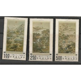 República da China - 0735/7 - Pinturas representando os meses do ano. Série II
