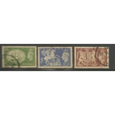 Inglaterra - 256+258/9 - George VI Filigrana L